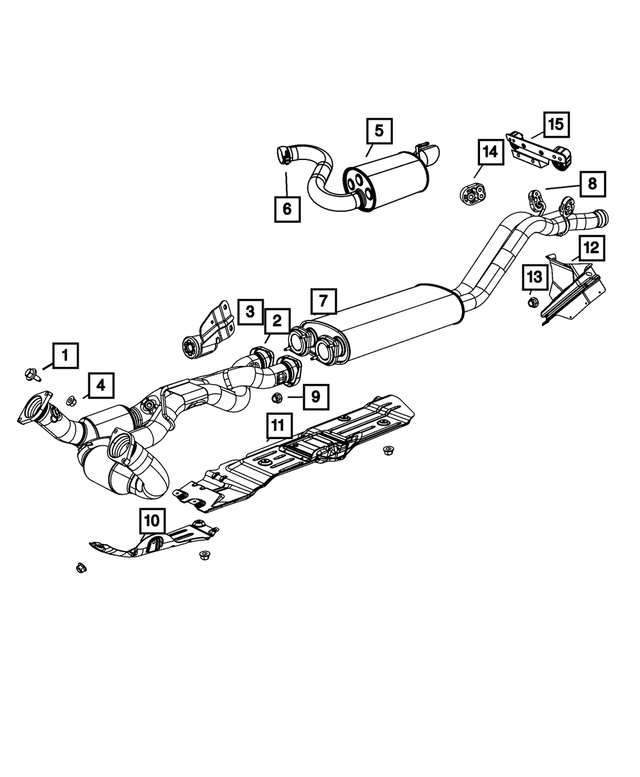 20082010 Jeep Grand Cherokee OEM NEW Mopar 0810 Jeep Grand Cherokee SRT Exhaust Pipe And