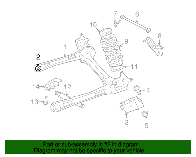 20092014 Volkswagen Routan Axle Beam Bushing 7B0505541 OEM Parts