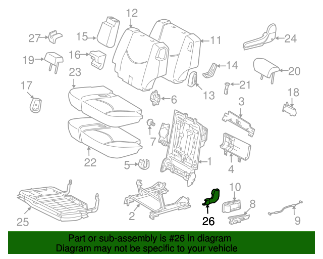 TOYOTA Genuine 71693-0R010-B0 Seat Cushion Hinge Cover
