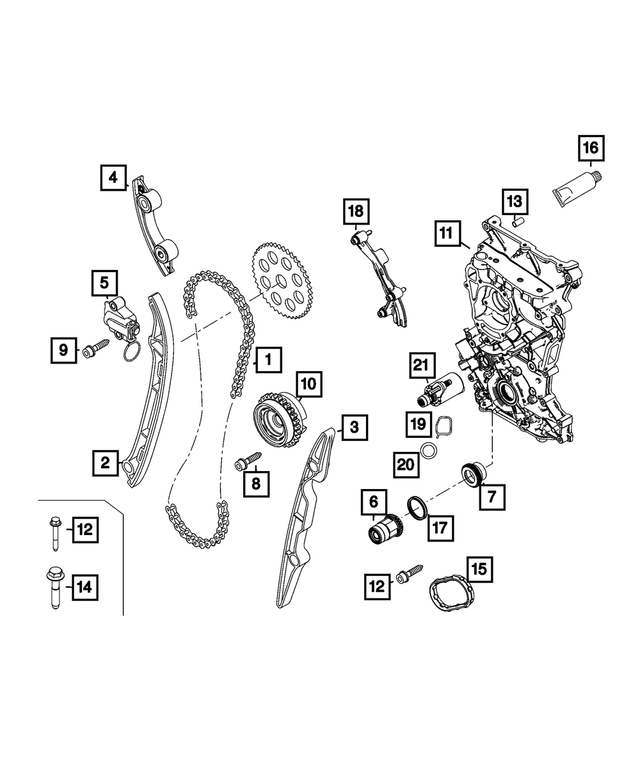 20192024 Mopar Front Crankshaft Oil /Timing Cover Case Gasket