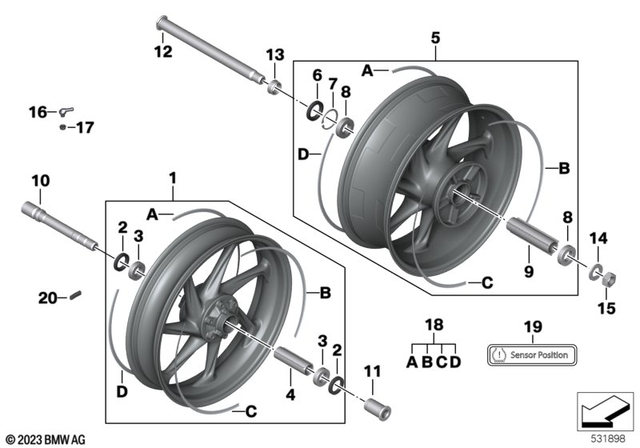 36317108158 - Rim Carbon Front - 3.5X17 (Tape) 2022-2024 BMW 