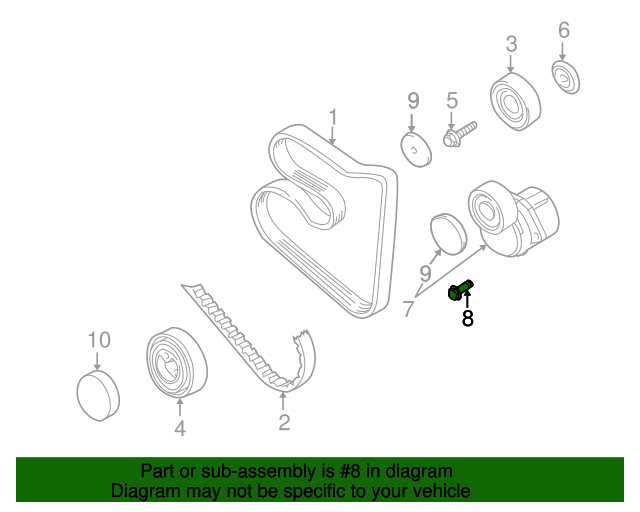Genuine BMW 07119905720 Belt Tensioner Bolt FREE Shipping on