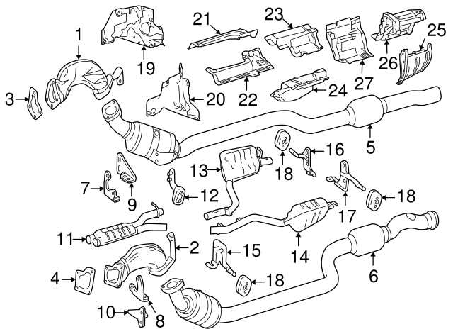 212-492-04-44 - Muffler & Pipe Bushing 2010-2018 Mercedes-Benz  