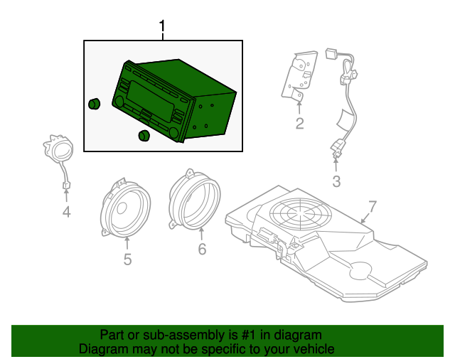 2009-2010 Subaru Forester AM/FM Radio 86201SC640 | Subaru Parts Store