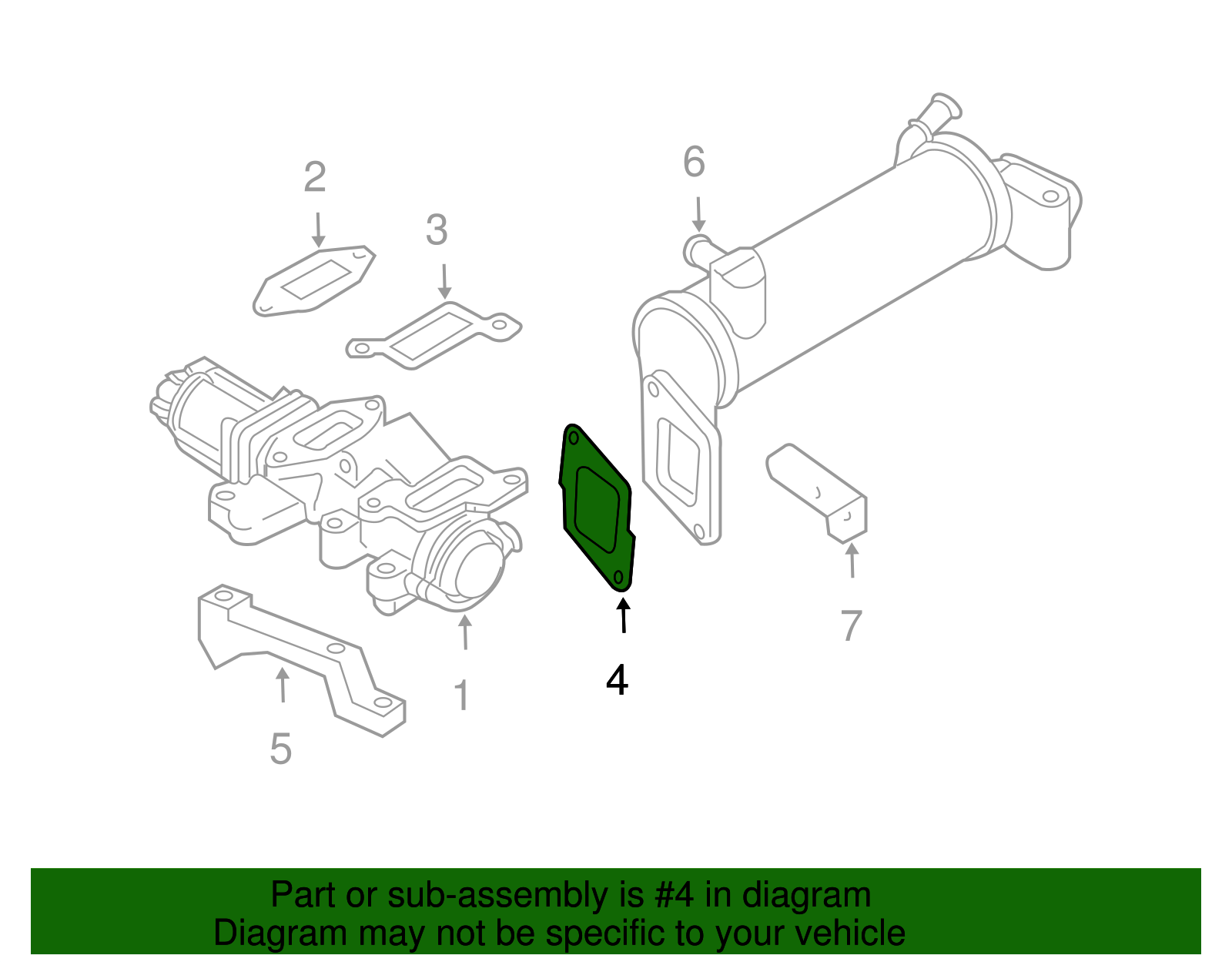 Exhaust Gas Recirculation (EGR) Valve Gasket - GM (98054443)