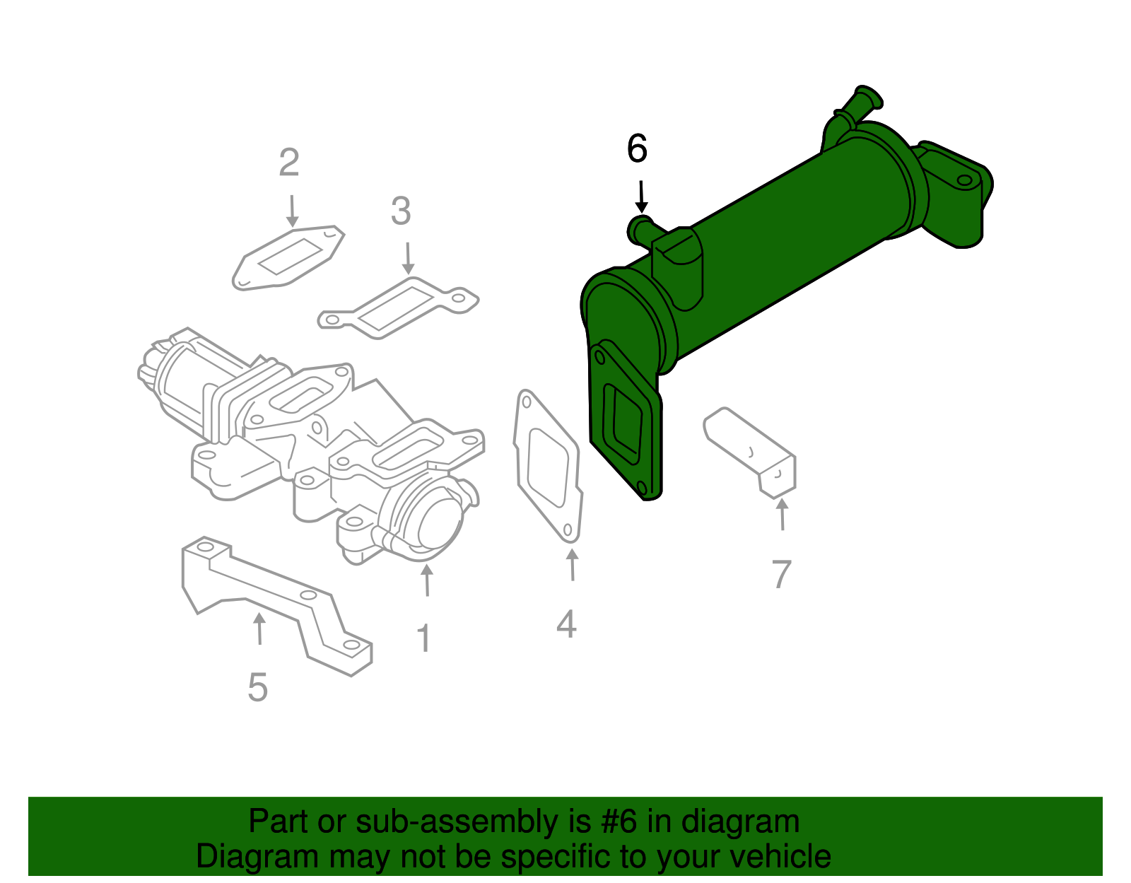 Exhaust Gas Recirculation (EGR) Valve Cooler - GM (98034354)