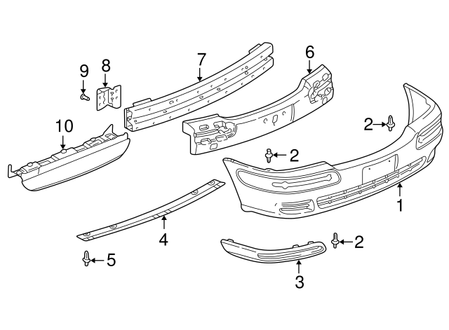 Genuine GM Bumper Cover Bracket 10306162