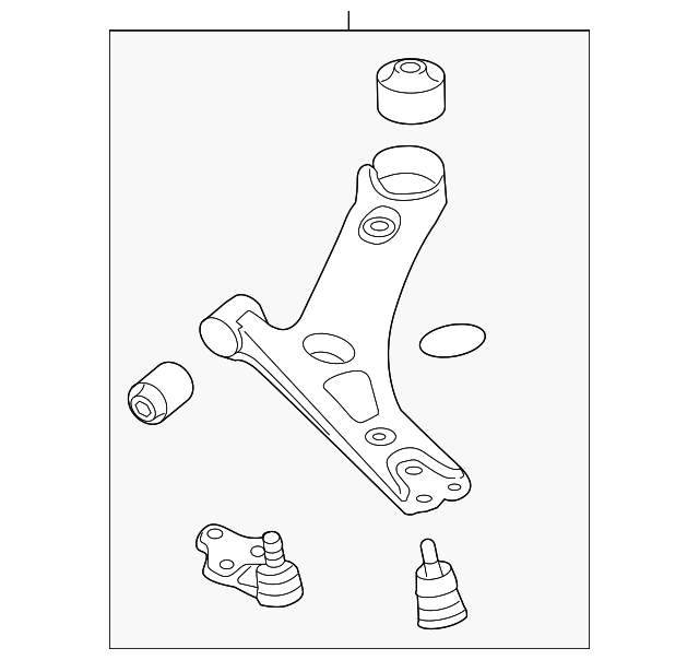 545001W000 Lower Control Arm 20122017 Kia Rio Kia Auto Parts