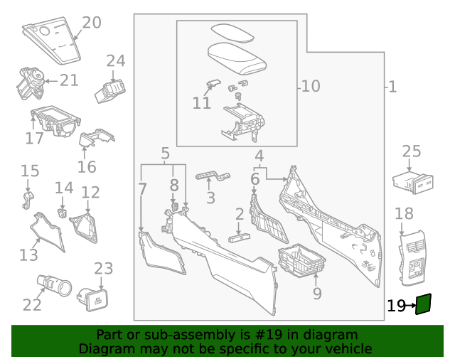 Toyota OEM Pocket 58925-62010-C0 | Toyota OEM Parts Giant