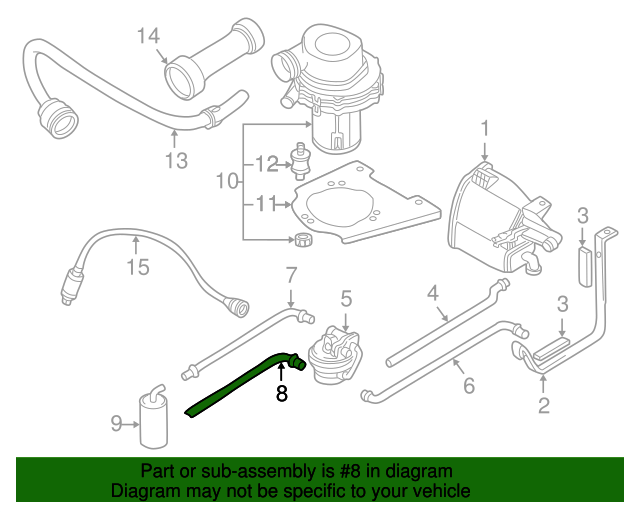 Genuine BMW 16131184249 Vacuum Hose FREE Shipping on Most