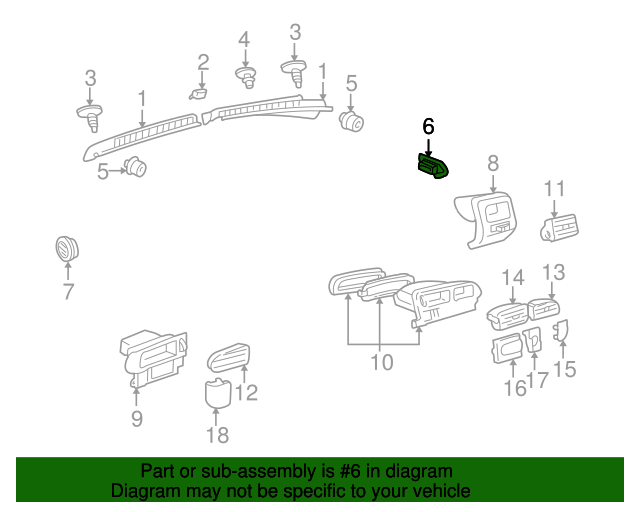 Defroster Grille 1H1-819-706-A-01C