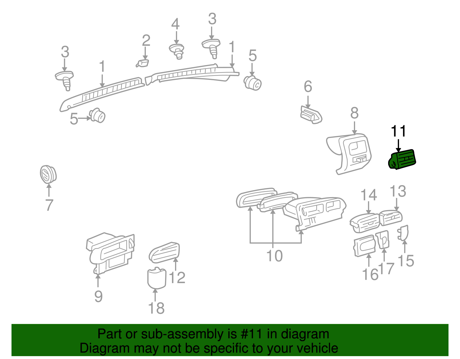 Vent Grille 1H1-819-708-01C