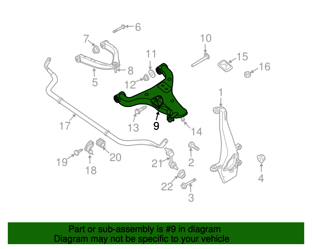 20062015 Nissan Armada Suspension Control Arm 54500ZQ00A