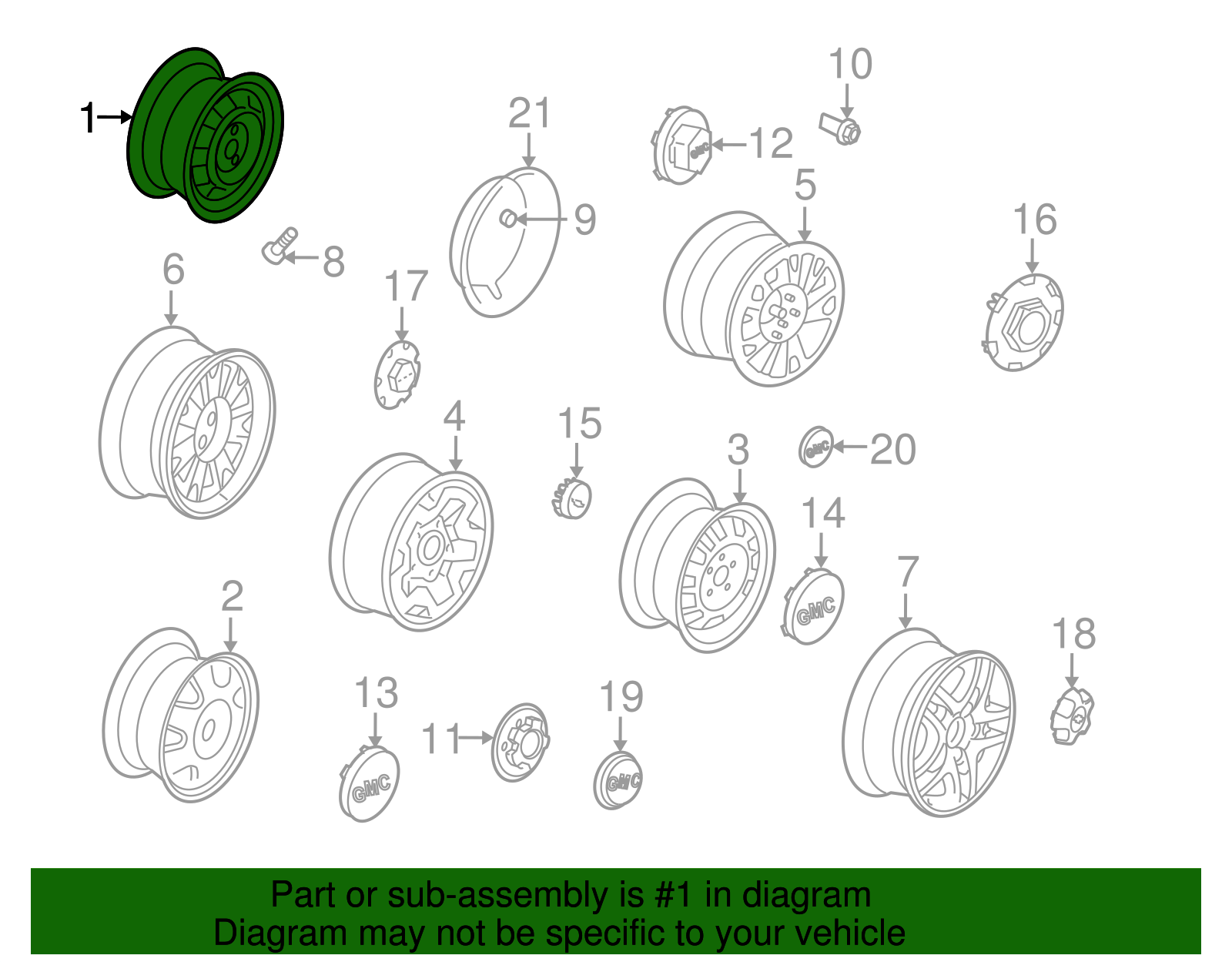 Wheel, Steel - GM (9592439)