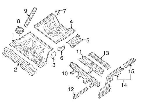 Rear Floor Rails For 2008 Nissan Altima Courtesy Parts