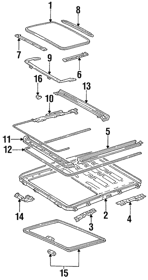 Sunroof for 1996 Toyota Camry #1