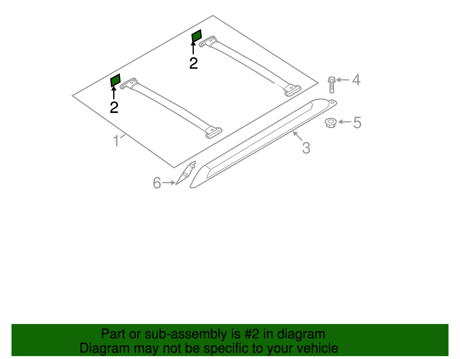 Cross Rail Plate - Ford (YL8Z-78551A48-BA)