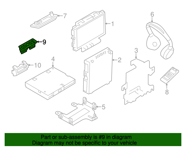 2017 Land Rover Range Rover Sport Auxiliary Jack LR114028 Land Rover