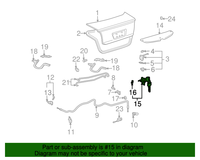 20032005 Toyota Echo Lock Cylinder 6905552250 Toyota Parts Center