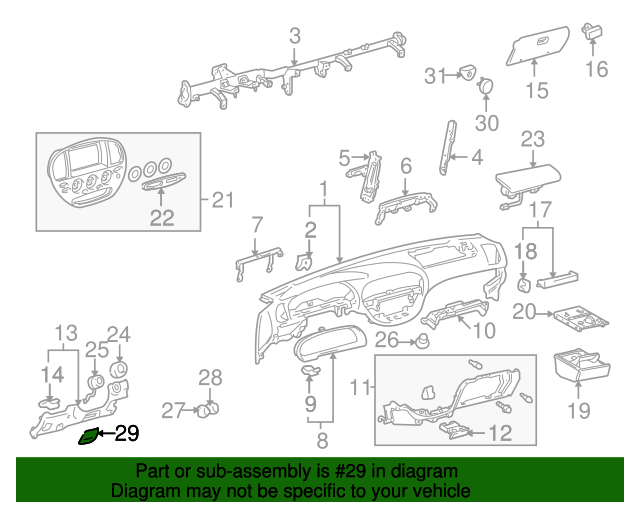 20052007 Toyota Fuse Box Door 555450C010E1 Toyota Parts Center