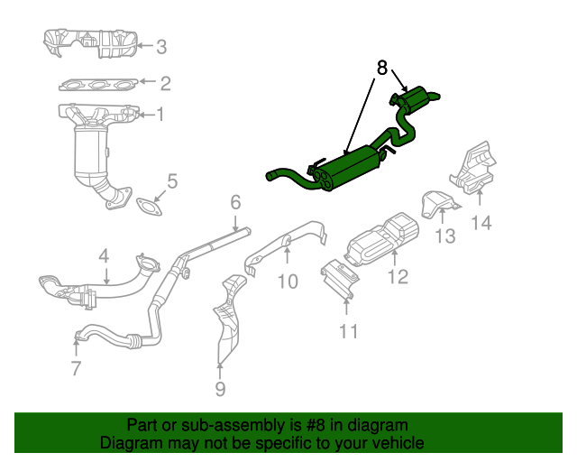 Muffler & Pipe 7B0-253-609-C