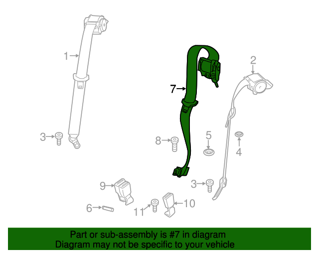 2018-2024 BMW Center Belt Assembly 72117470266 | OEM Parts Online 和装髪飾り水引×金箔×カチューシャスモーキーピンク
