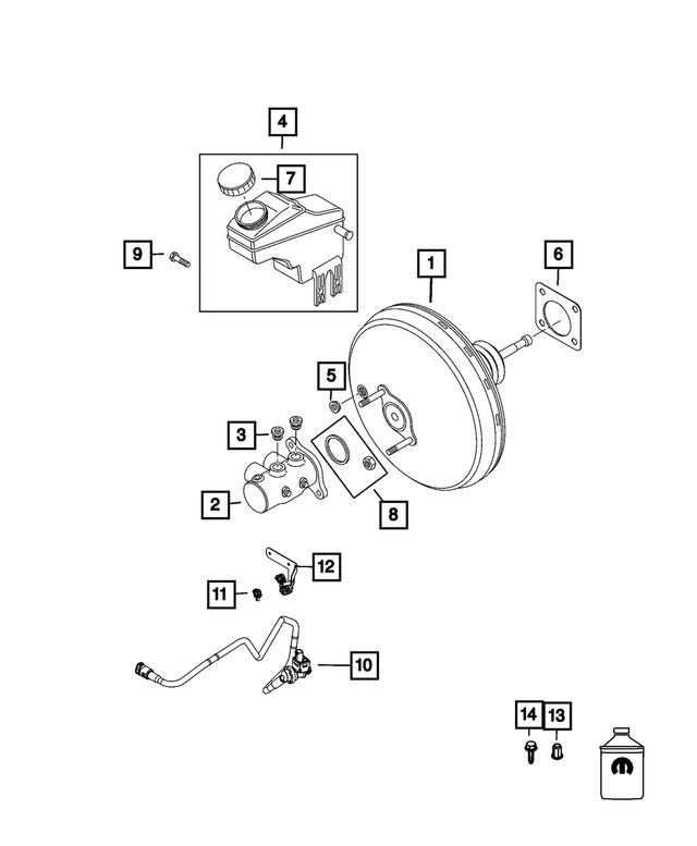 20142023 Mopar Master Cylinder Reservoir Cap 68225830AA Mopar Estores