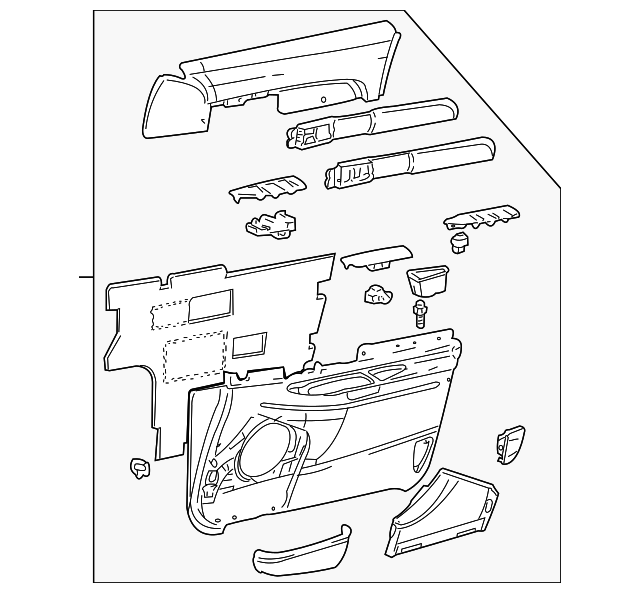 Door Trim Panel - Ford (XW4Z-5423943-HAB)