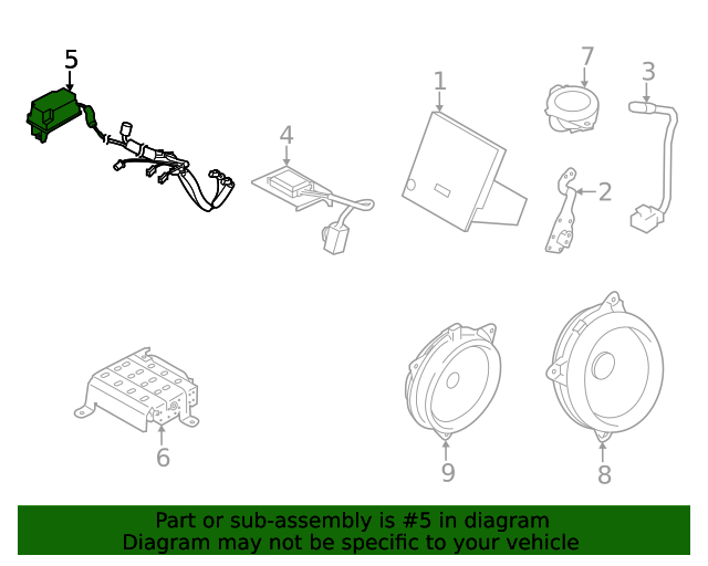 86321FL650 GPS Navigation System Antenna 20182023 Subaru Crosstrek