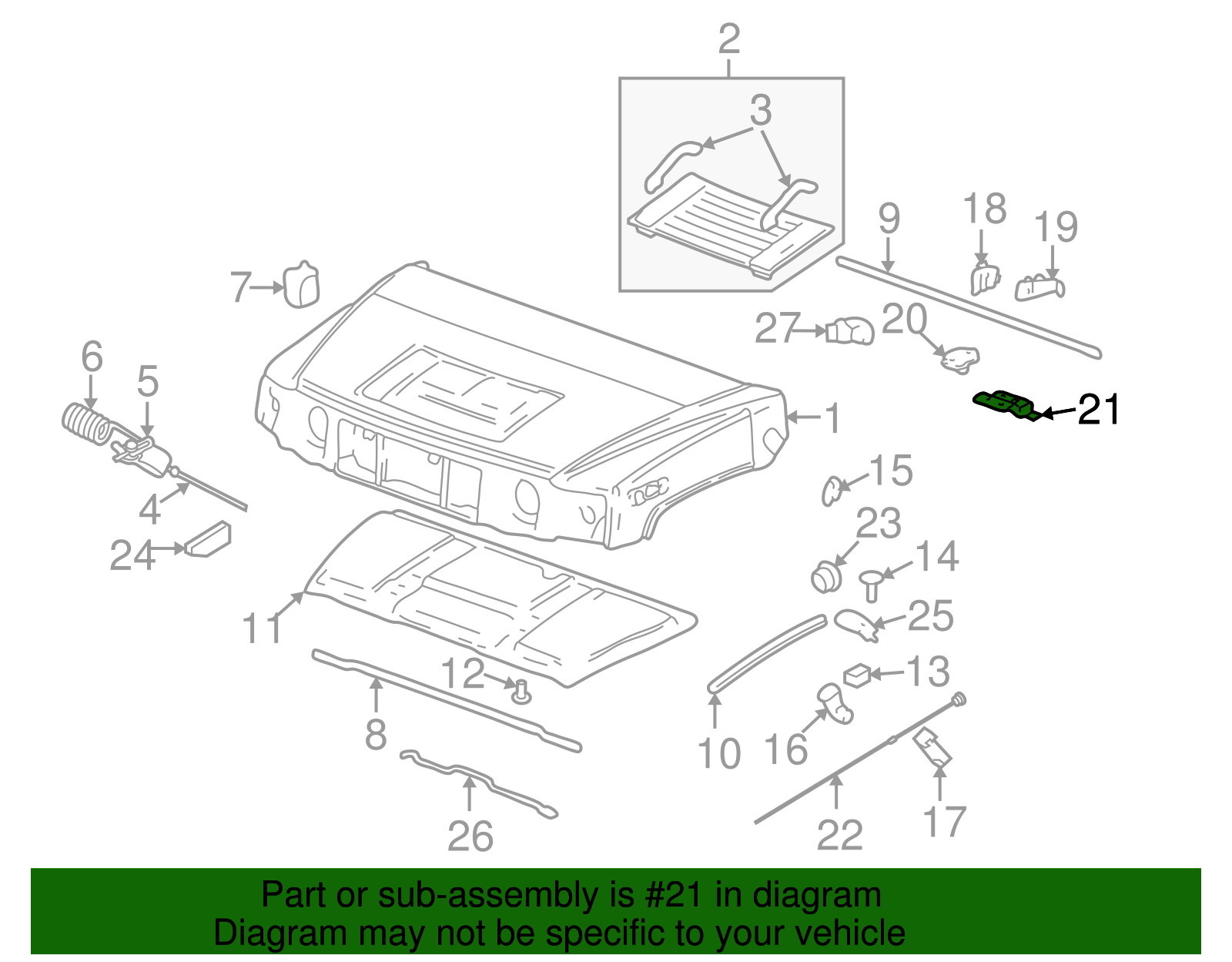 Hood Catch Bracket (15914176)