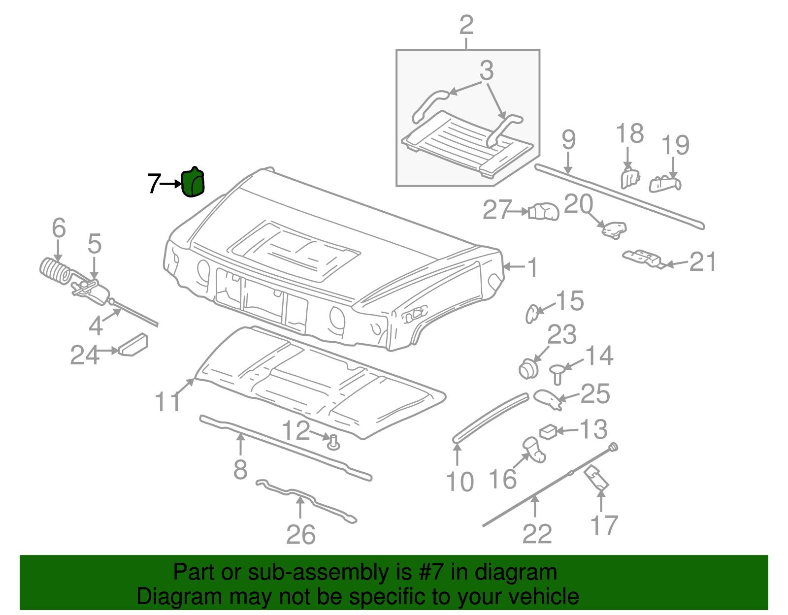 Hinge, Hood - GM (15811696)