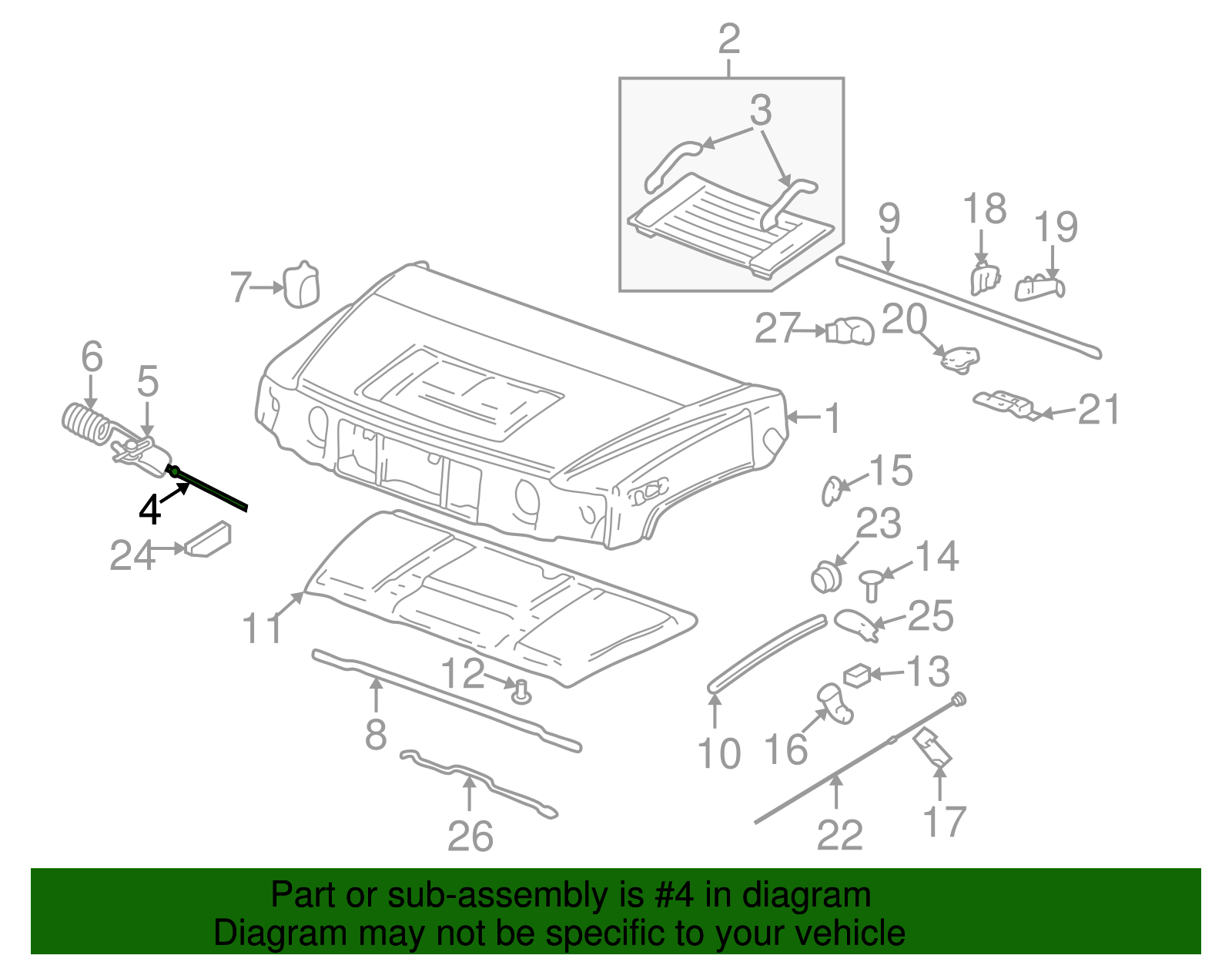 Hood Open Check Cable - GM (15146196)