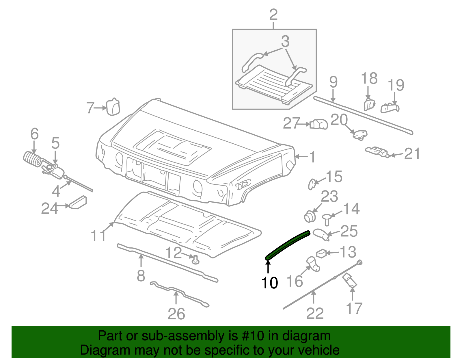 Seal, Hood Side - GM (15063344)