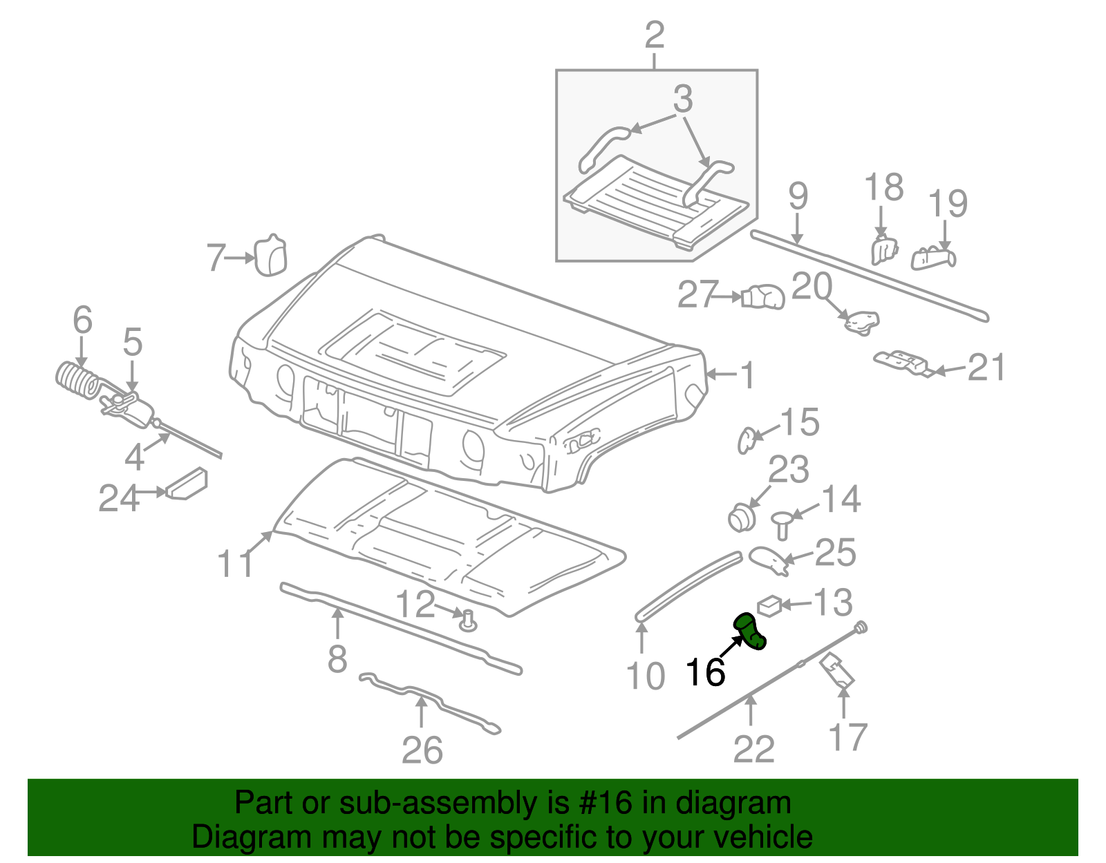 Hood Latch Assembly with Lever and Pins - GM (15097841)