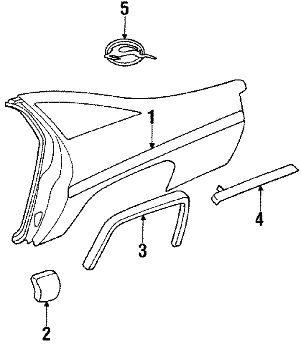 Molding Kit, Rear Whl Opg (Left-hand) - GM (88891404)