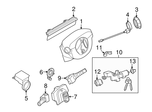 Shroud, Switches & Levers for 2008 Nissan Rogue #0