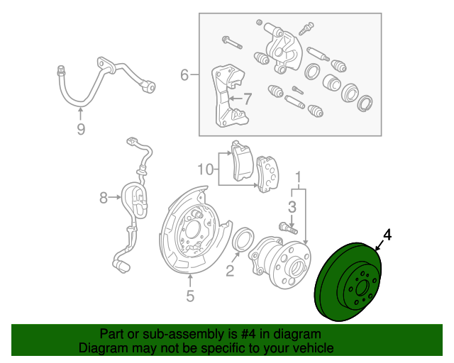 4243133060 Rotor 19972001 Lexus ES300 Longo Lexus Parts