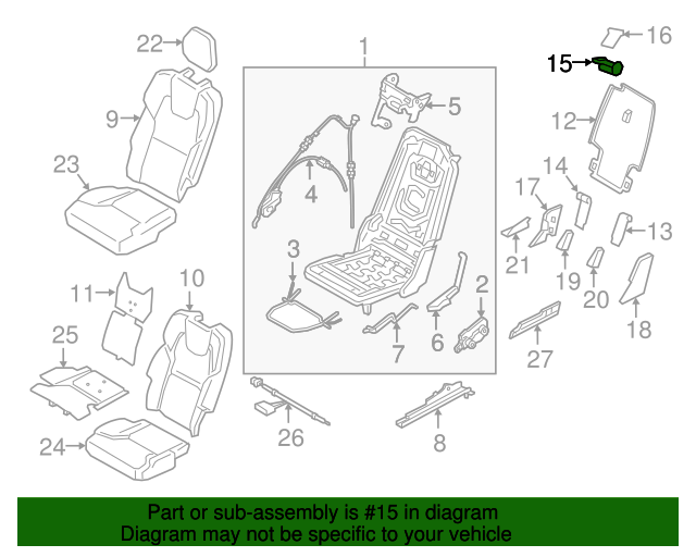 20162020 Volvo XC90 Folding Seat Latch 39826805