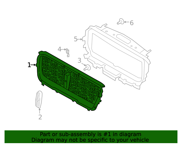 MJ7Z8200KA Grille Assembly Radiator 20212022 Lincoln Corsair Ford Parts Distributor