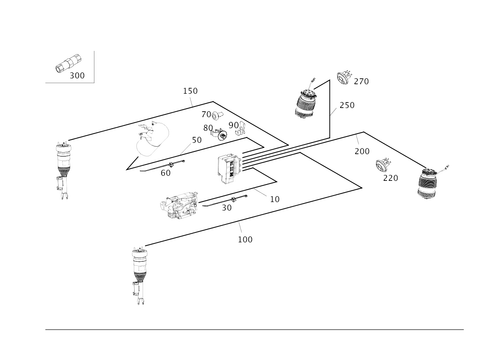 Line Routing with Air Suspension for 2021 Mercedes-Benz E 350 ...