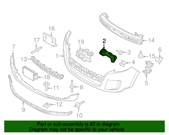 BT4Z17C947A Side Support 20112014 Ford Edge Shop Ford Parts Direct