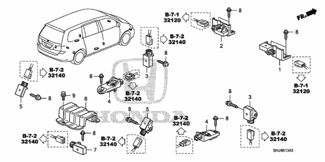 SRS Sensor ('07-) for 2010 Honda Odyssey #0