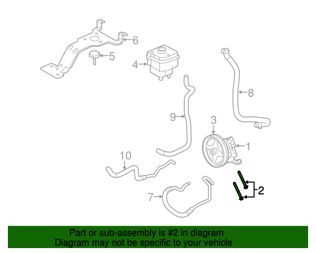 N806176S437 Power Steering Pump Mount Bolt 20082019 Ford Ford