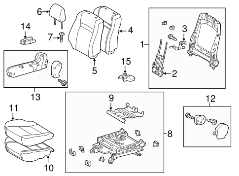 Passenger Seat Components for 2017 Toyota Camry #1