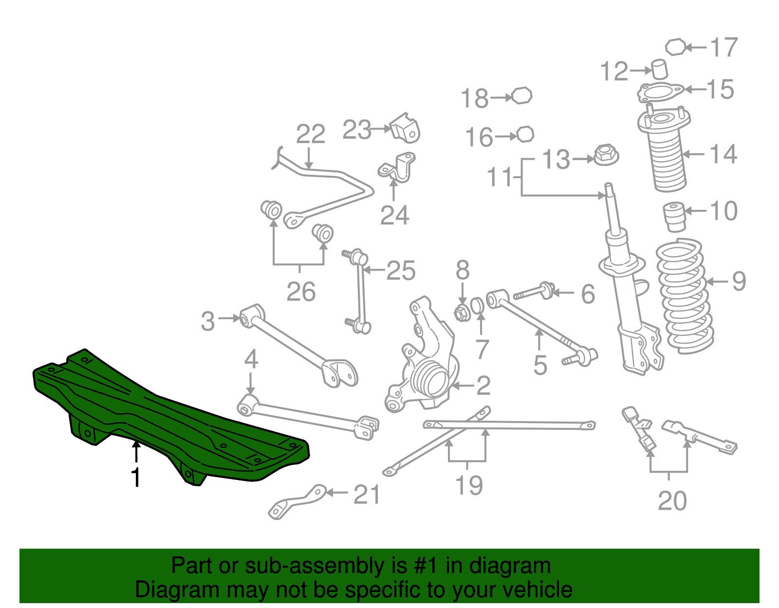 2003-2005 Toyota MR2 Spyder Suspension Cross-Member 51206-17040 ...