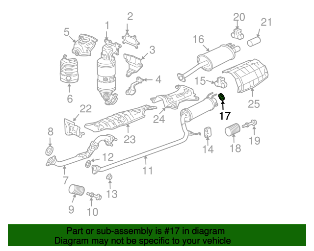 18229-SNE-A01 - Muffler Gasket 2001-2022 Honda | Honda Parts Online