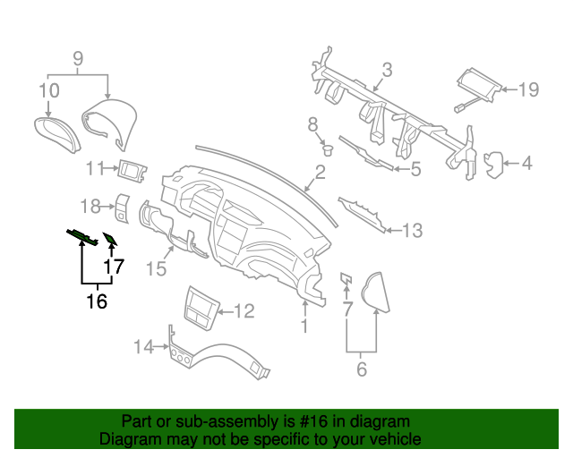 20082012 Subaru Impreza Fuse Box Door 66135FG020WJ Subaru Parts Plus