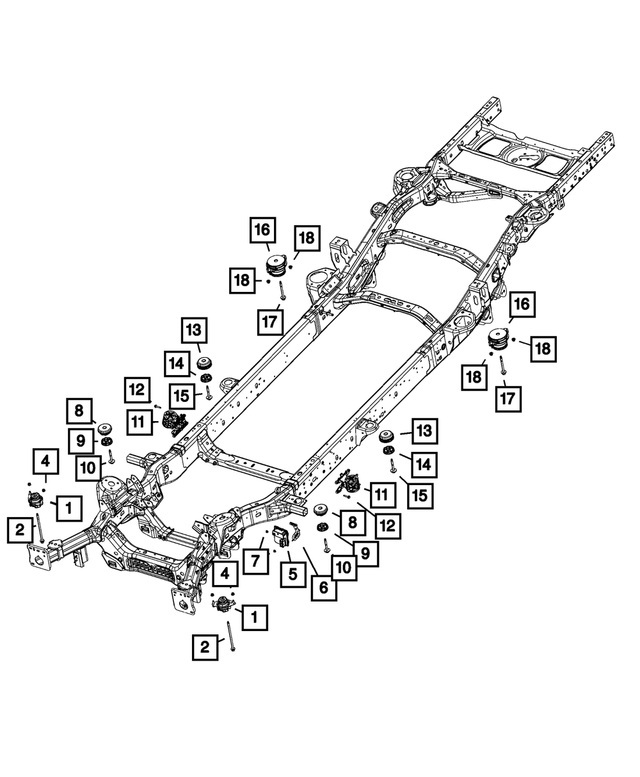 2020-2025 Ram 1500 Body Hold Down Cushion 68437646AB | My Mopar Parts