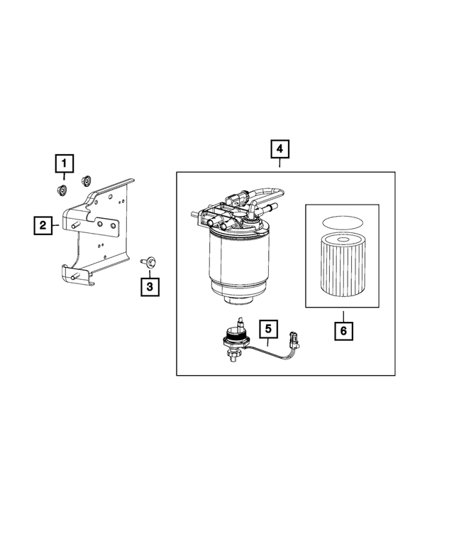 20132018 Ram 3500 Fuel/Water Separator Bracket 68163792AE Mopar