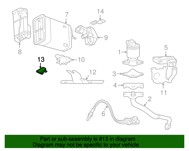 19972004 GM Vapor Canister Bracket 22645687